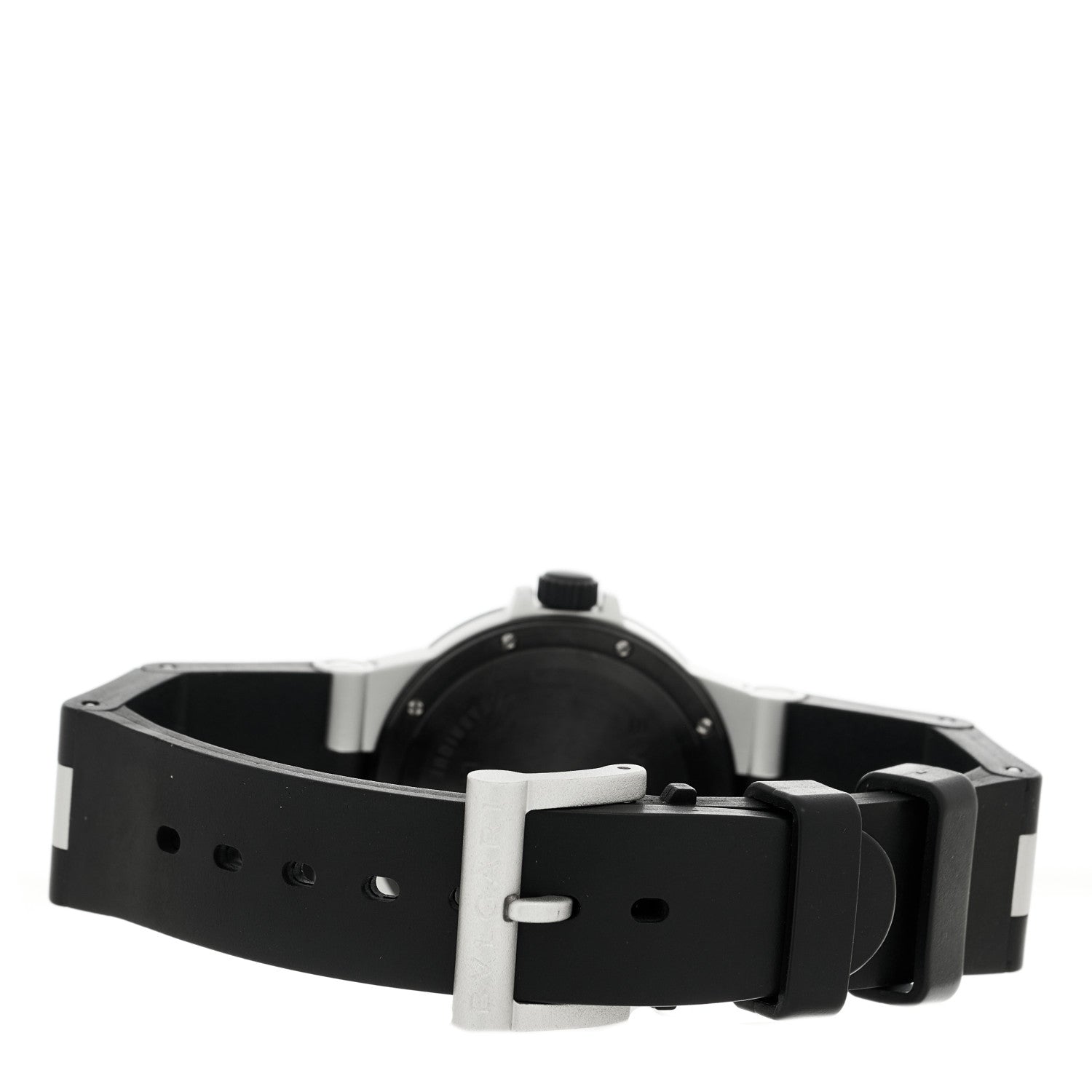 Bulgari Aluminum Rubber 32mm Diagono Quartz Watch 3 of 4