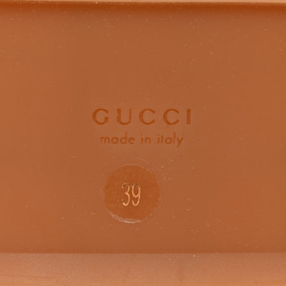 Gucci Monogram Maxi GG Angelina Platform 55mm Slide Sandals 39 Camel Ebony 8 of 9