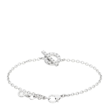 Hermes 18K White Gold Diamond Finesse Bracelet XS 2 of 4