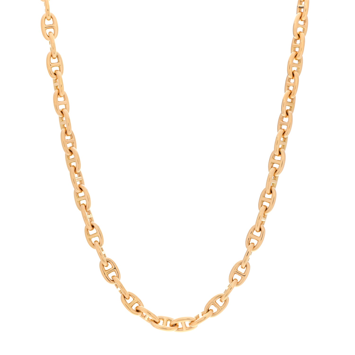 Hermes 18K Yellow Gold TPM Chaine D'Ancre Necklace 1 of 5