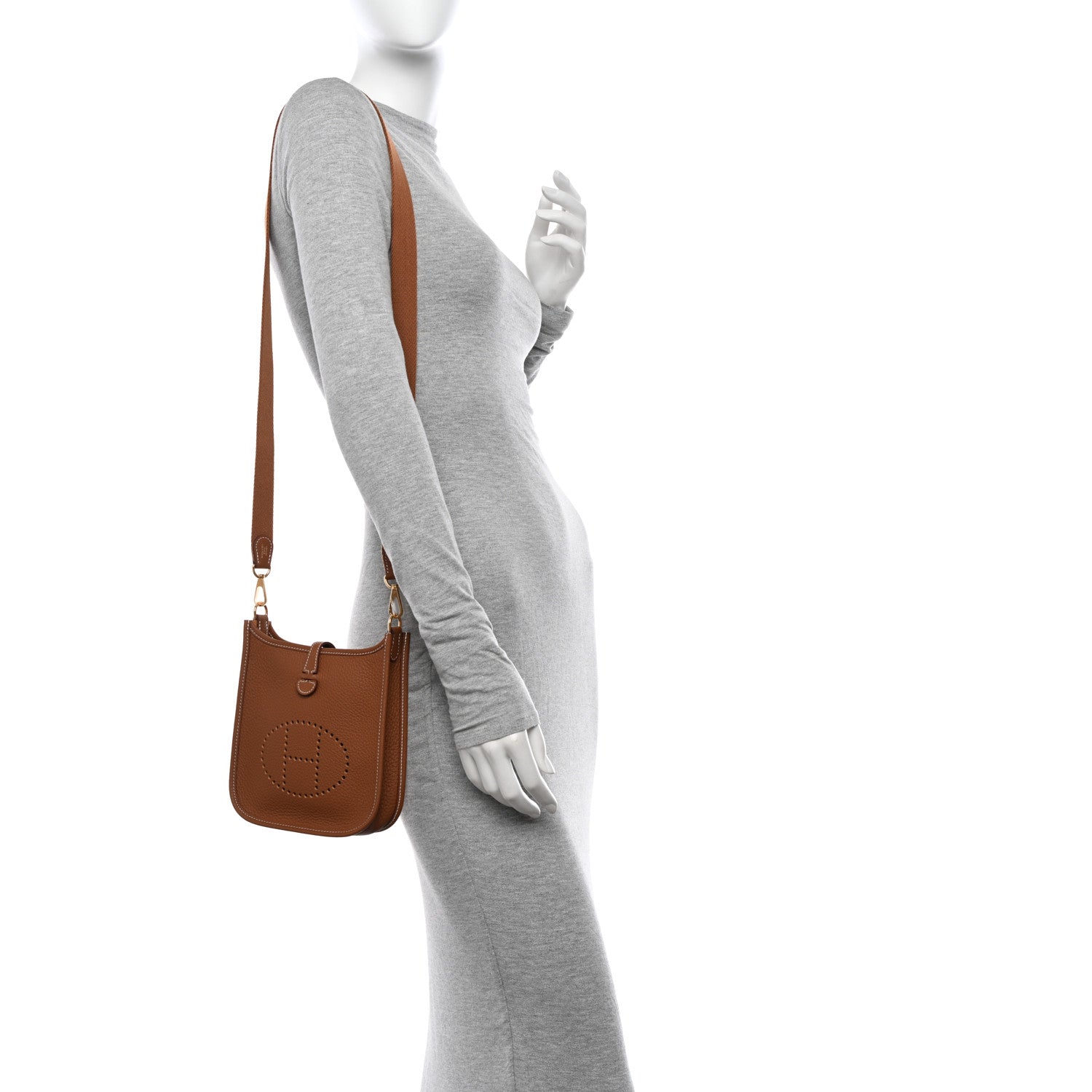 Hermes Taurillon Clemence Evelyne TPM Gold 2 of 11