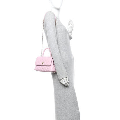 Chanel Caviar Quilted Mini Coco Handle Flap Light Pink 2 of 11