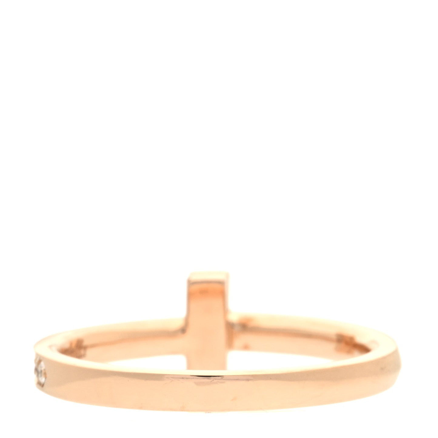 18K Rose Gold Diamond 2.5mm T T1 Ring 56 7.5