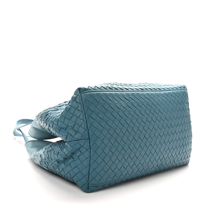 Bottega Veneta Nappa Intrecciato Medium Flow Wave Tote Blue 4 of 9