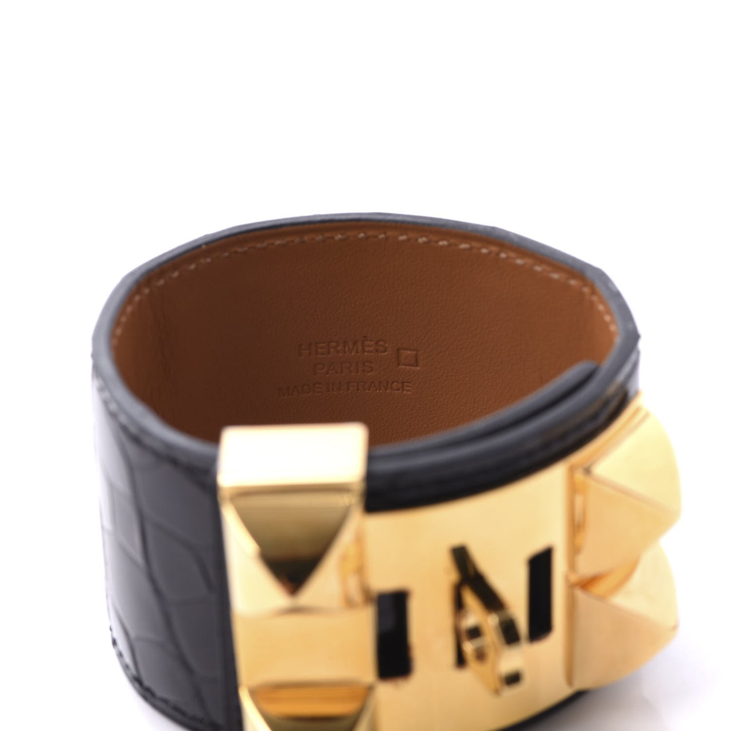 Shiny Alligator Collier de Chien CDC Bracelet T2 Black