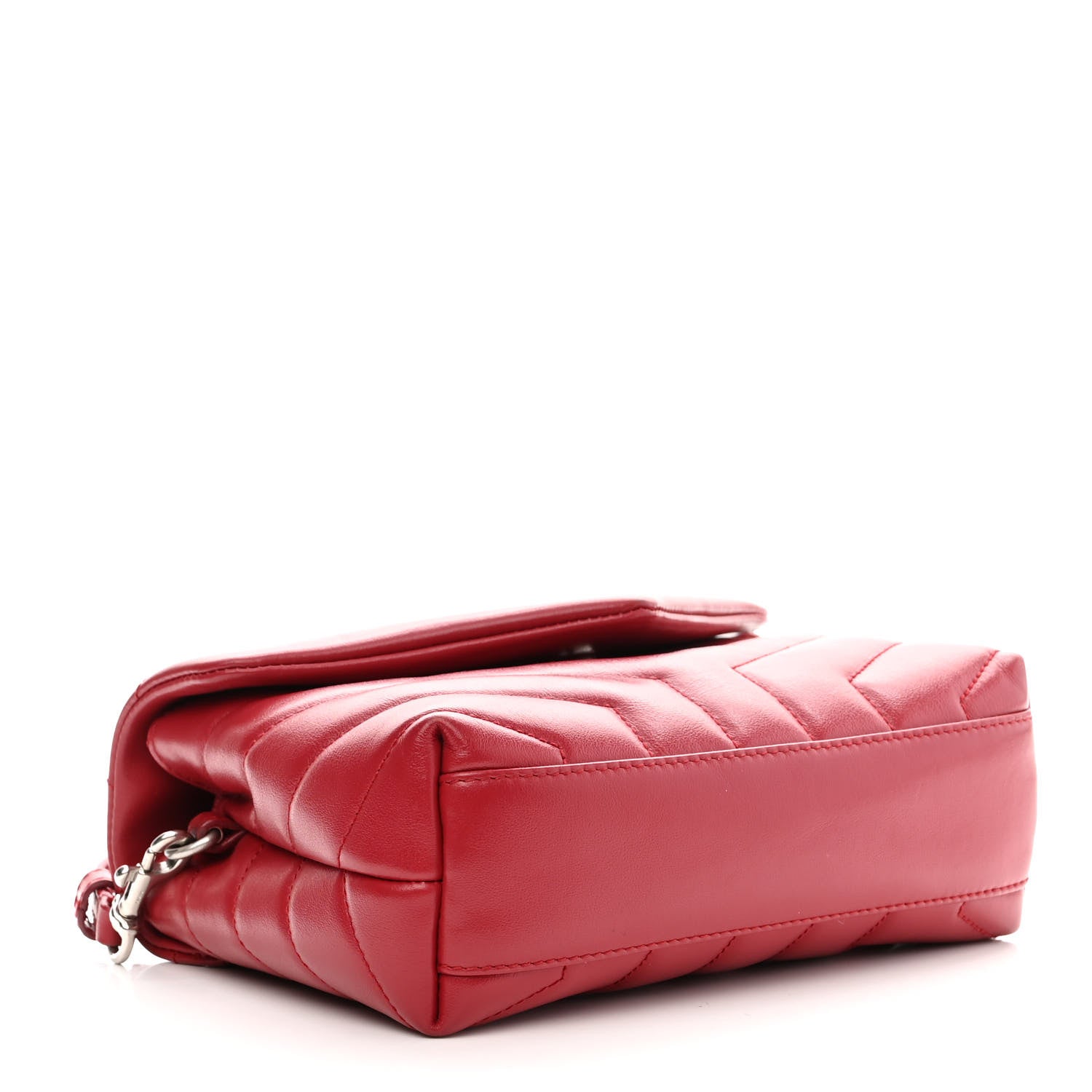 Saint Laurent Calfskin Y Quilted Monogram Toy Loulou Monogram Crossbody Bag Red 4 of 10
