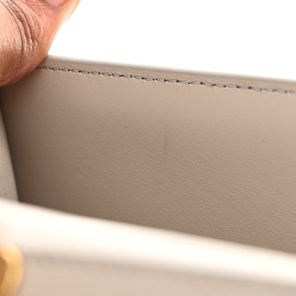 Celine Shiny Calfskin Triomphe Margo Wallet on Chain Light Stone 12 of 15