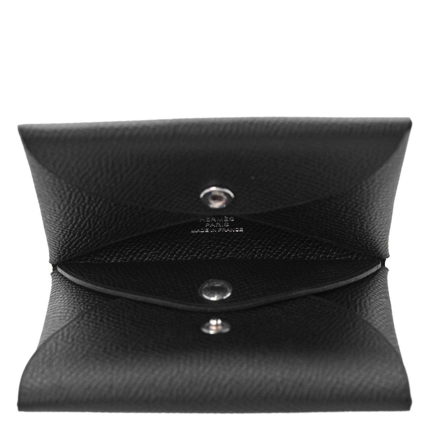 Hermes Epsom Calvi Duo Card Case Black 5 of 9