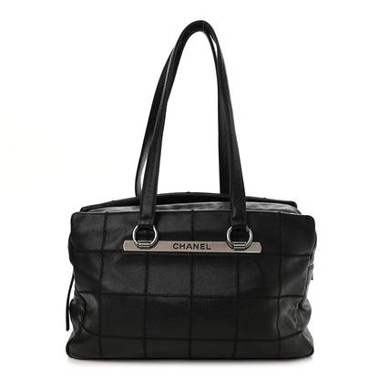 Chanel Caviar Square Stitched Large Tote Black 1 of 15