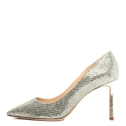 Jimmy Choo Glitter Fabric Romy 85 Pumps 36.5 Champagne 1 of 10