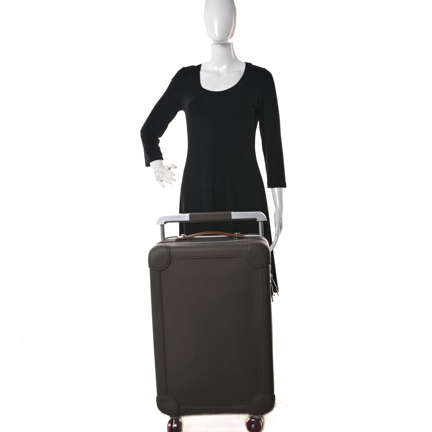 Taurillon Regate RMS Suitcase Etain Fauve Rouge H