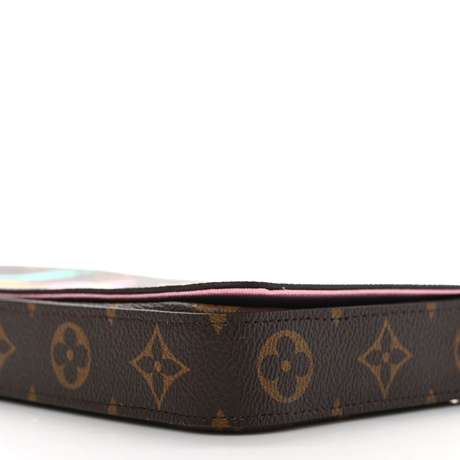Louis Vuitton Monogram 2022 Christmas Animation Paris Pochette Felicie Chain Wallet Pink 9 of 10