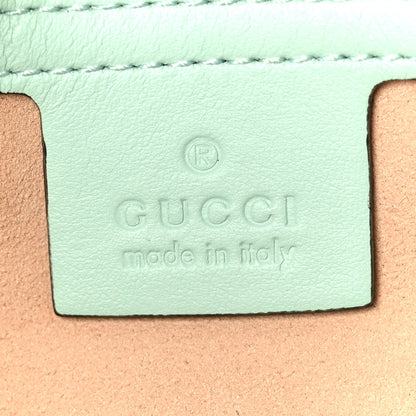 Gucci Calfskin Matelasse Small GG Marmont Shoulder Bag Water Green 6 of 12