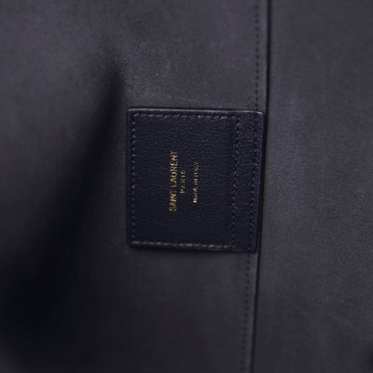 Saint Laurent Calfskin Large Shopping Tote Deep Marine 8 of 10