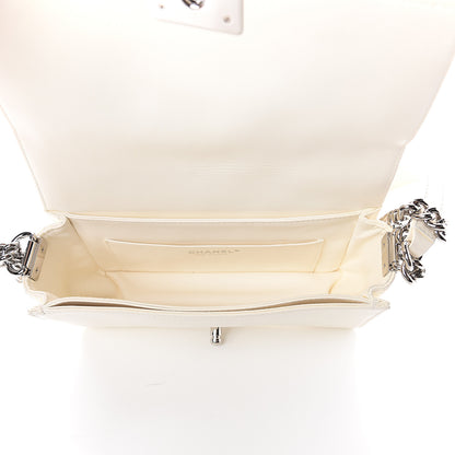 Chanel Lambskin Crystal Beads Embellished Medium Boy Flap White 4 of 9