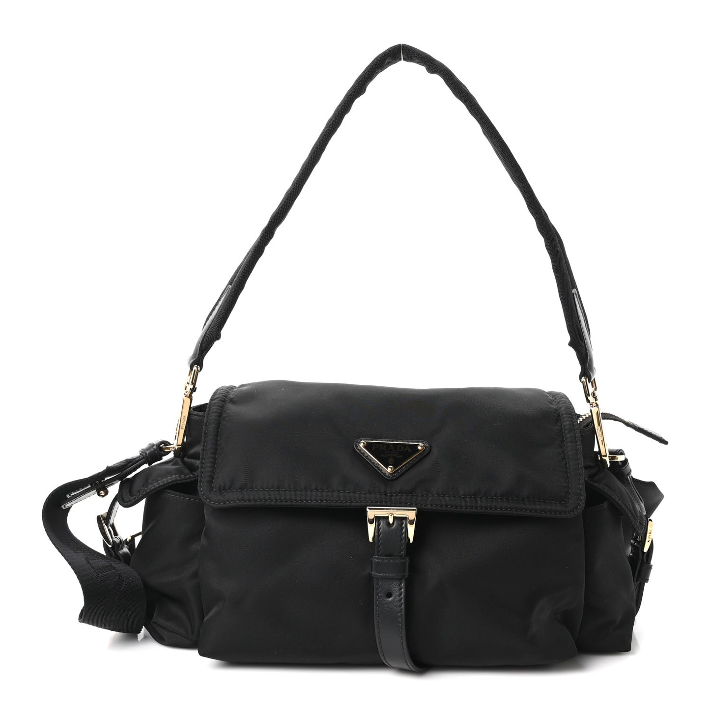 Re-Nylon Medium Explore Shoulder Bag Black