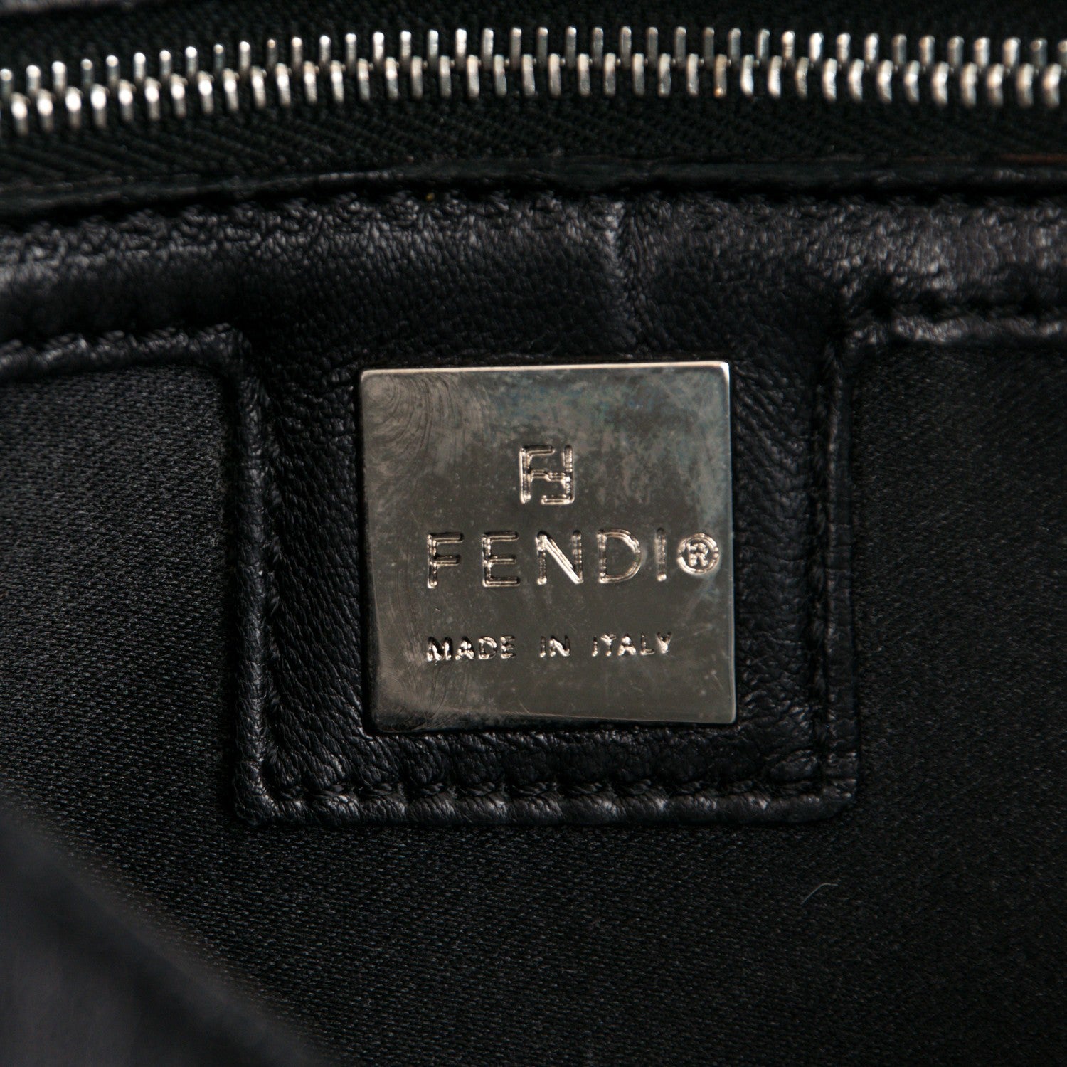 Fendi Calfskin Forever Mama Baguette Black 6 of 7