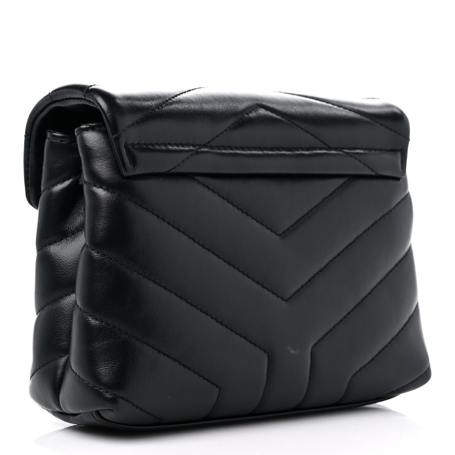 Calfskin Y Quilted Monogram Toy Loulou Crossbody Bag Black