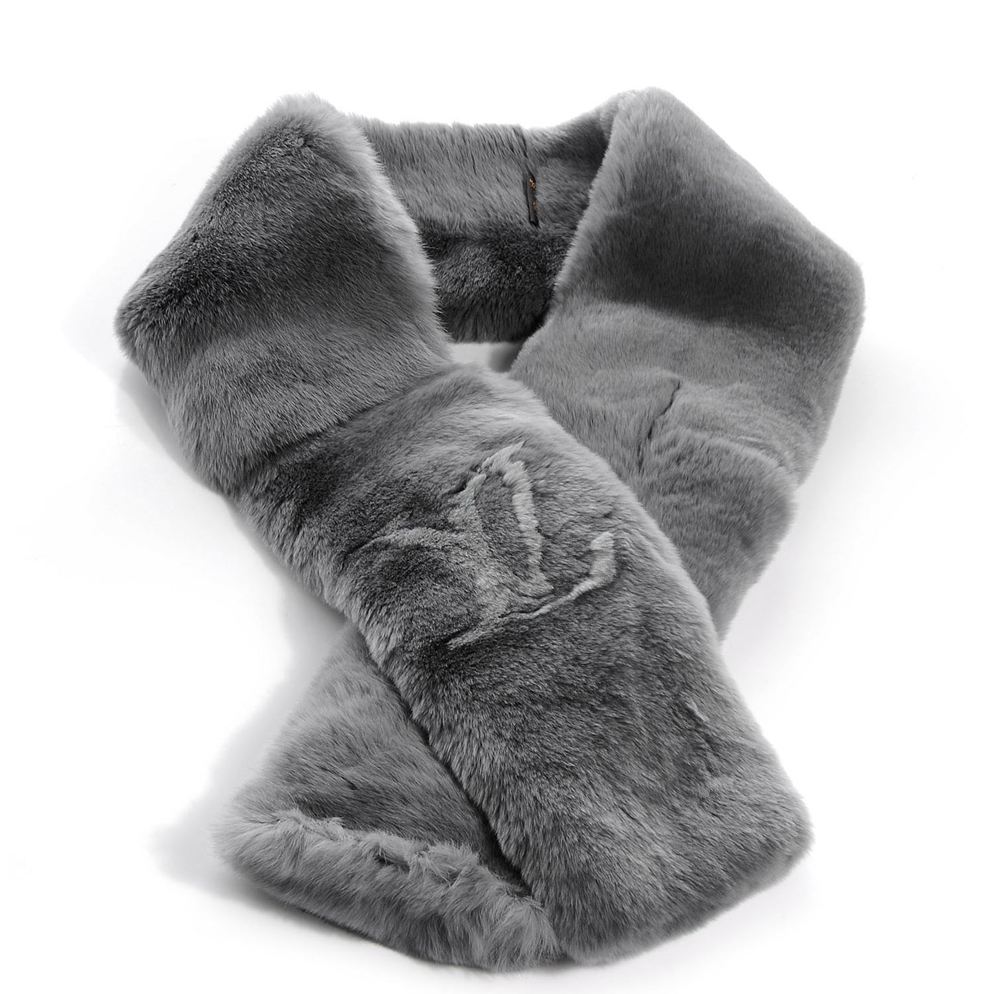 Rabbit Fur Echarpe Rex Stole Gray