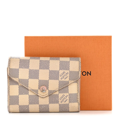 Louis Vuitton Damier Azur Victorine Wallet Rose Ballerine 13 of 13