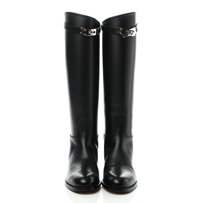 Hermes Box Kelly Jumping Boots 38 Black 2 of 8