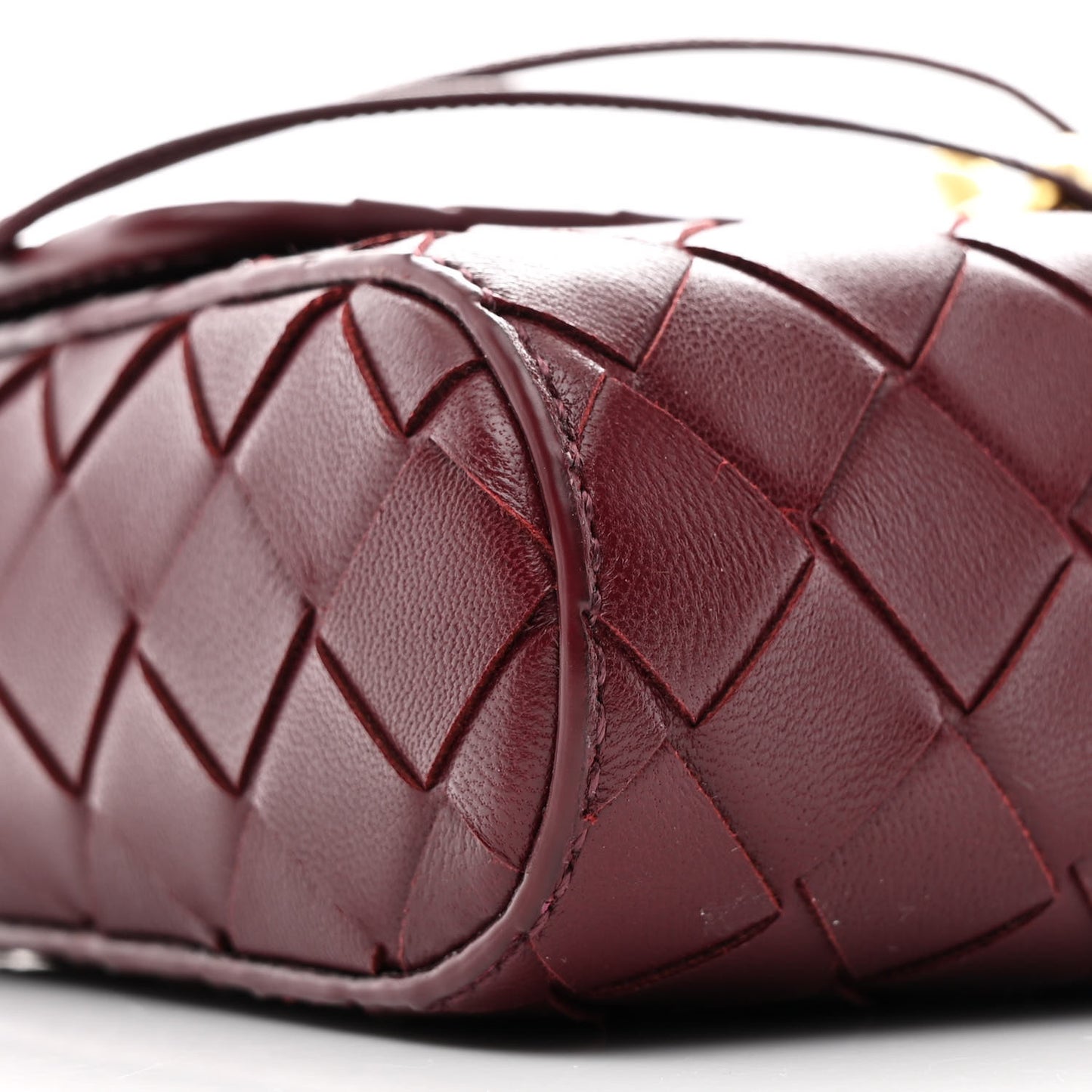 Nappa Intrecciato Mini Andiamo Crossbody Bag Barolo