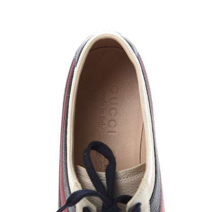 Gucci Calfskin Mens Web Falacer Sneakers 7.5 White Blue 7 of 10
