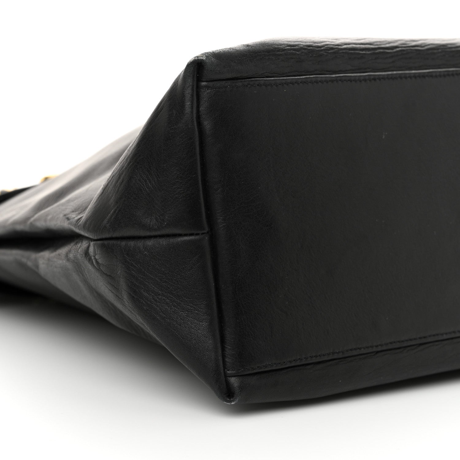 Chanel Lambskin Quilted Shopping Tote Black 9 of 18