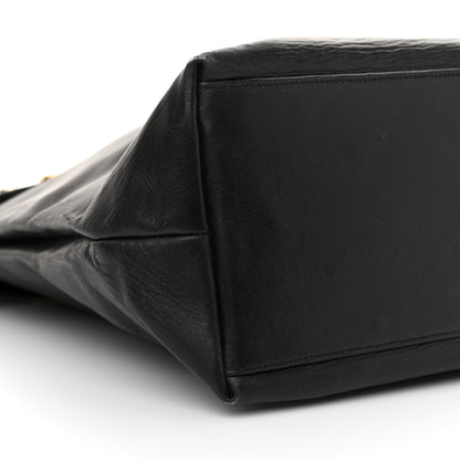 Chanel Lambskin Quilted Shopping Tote Black 9 of 18