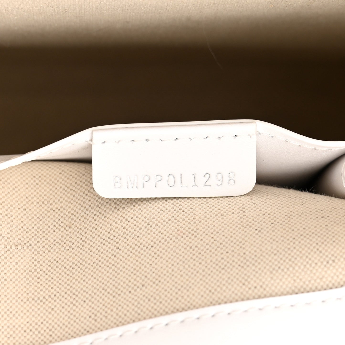 Monogram Canvas Smooth Calfskin Medium Pocket Bag White Beige