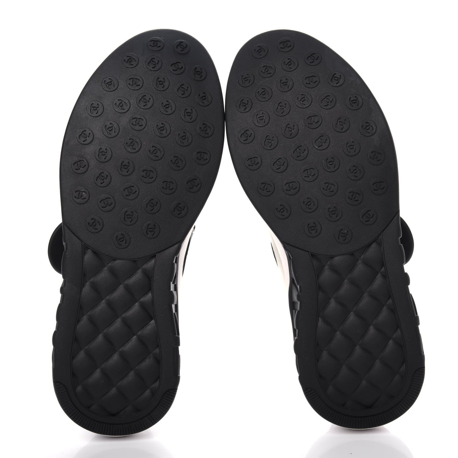 Chanel Mesh Lycra CC Sneakers 38.5 Black 6 of 10