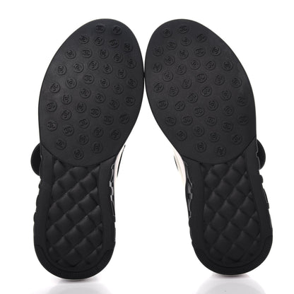 Chanel Mesh Lycra CC Sneakers 38.5 Black 6 of 10