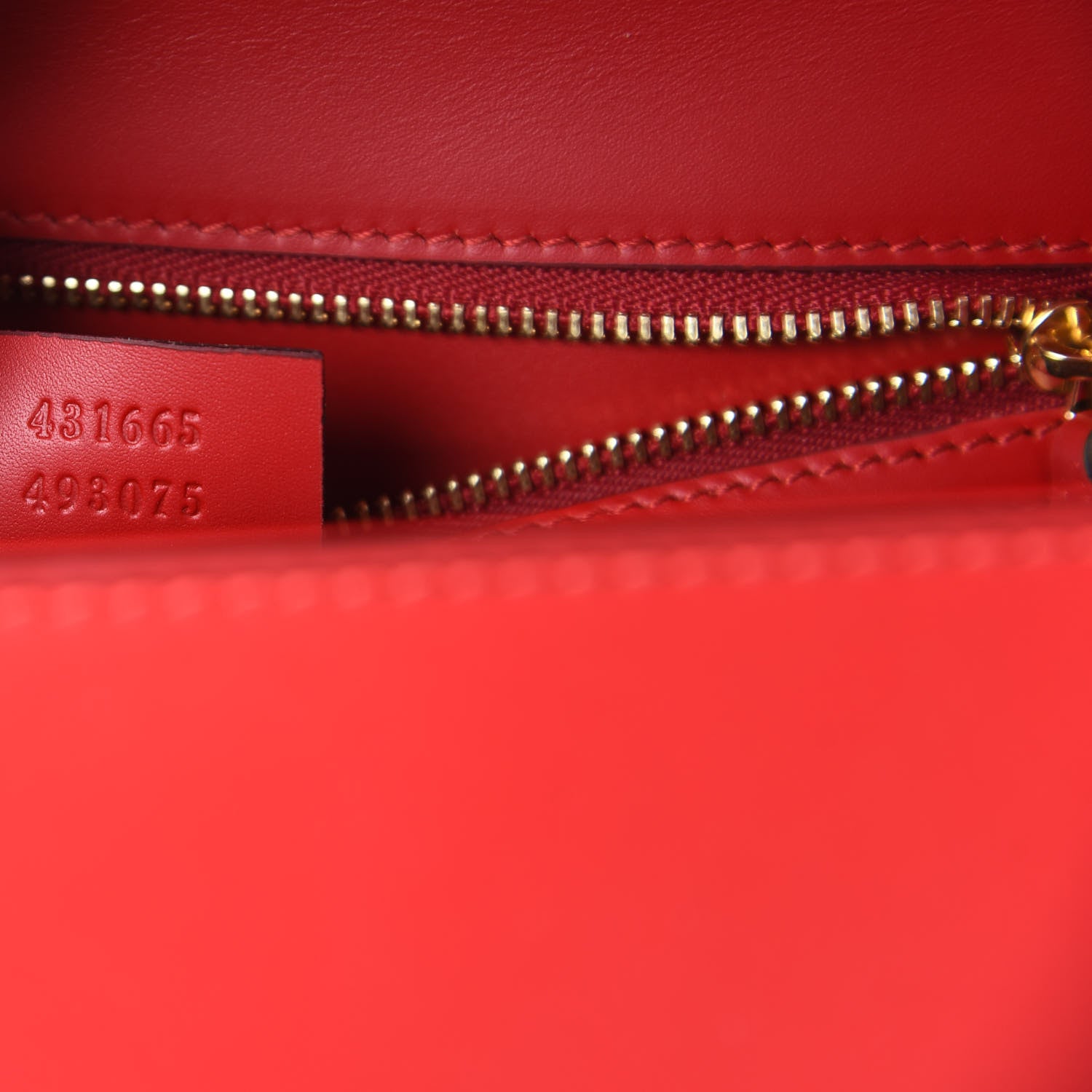 Gucci Calfskin Medium Sylvie Top Handle Bag Hibiscus Red 9 of 10