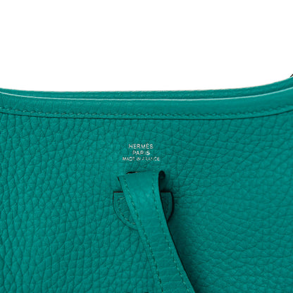 Hermes Taurillon Clemence Evelyne TPM Bleu Paon 9 of 11