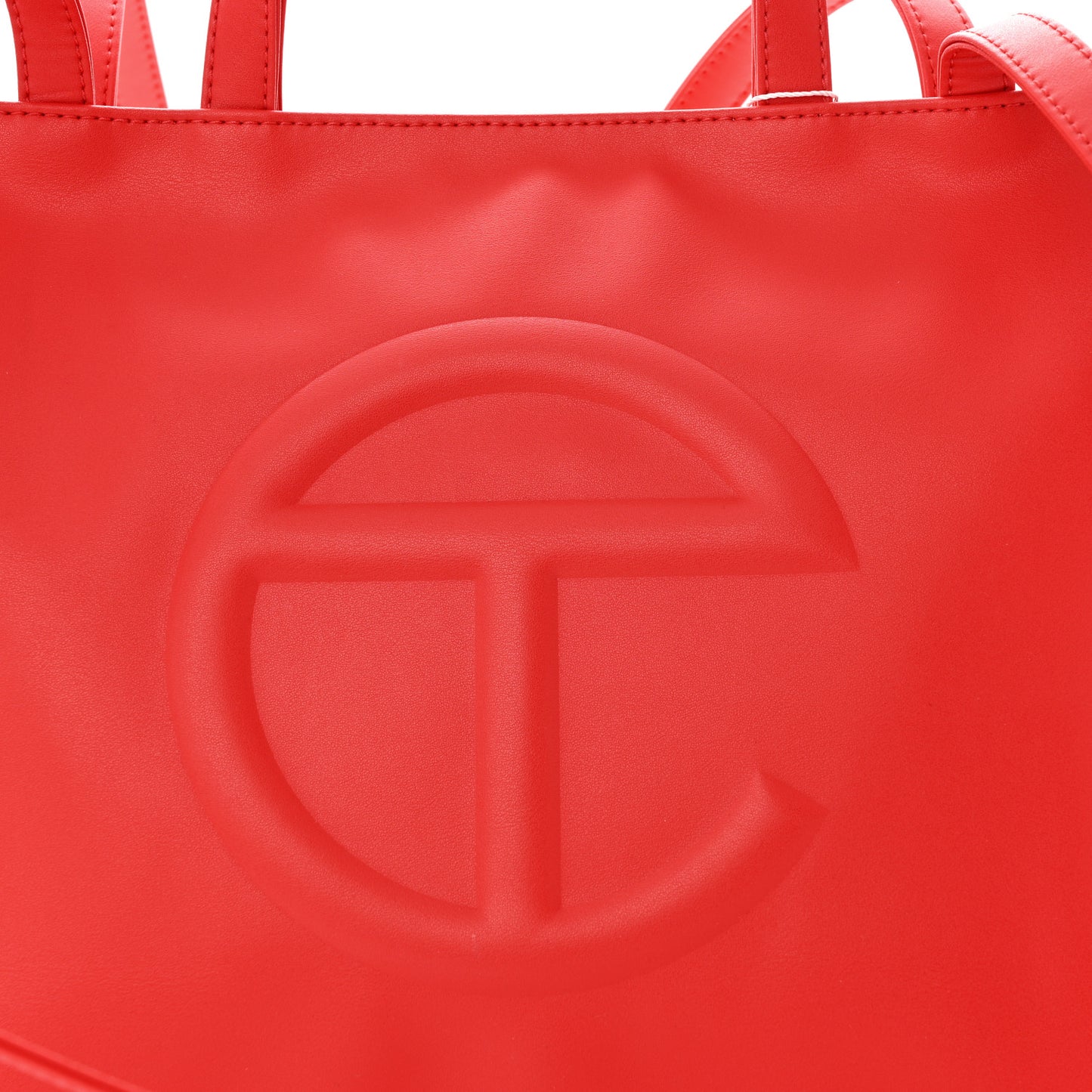 Vegan Leather Medium Shopping Bag Red