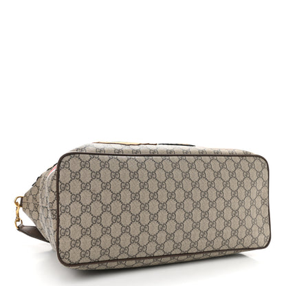 Gucci Soft GG Supreme Monogram Courrier Medium Crossbody Tote Beige New Acero 4 of 13