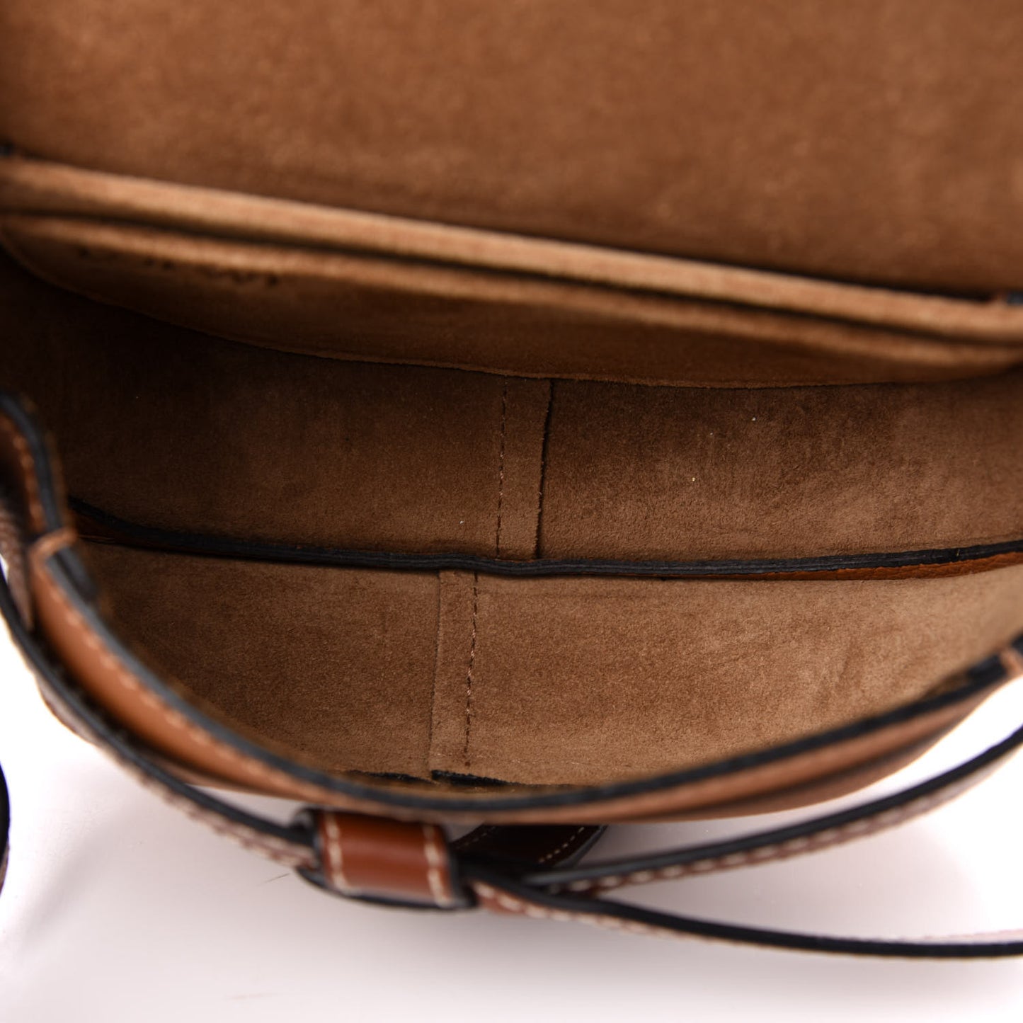 Grained Calfskin Mini Gate Crossbody Bag Caramel Pecan