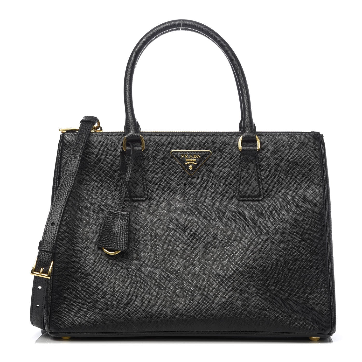 Prada Saffiano Medium Galleria Double Zip Tote Black 1 of 11