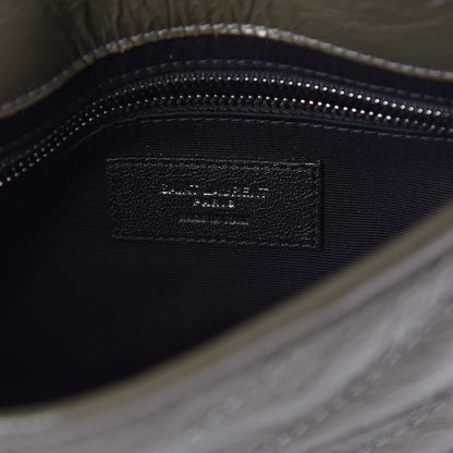 Saint Laurent Crinkled Calfskin Matelasse Monogram Niki Chain Wallet Khaki Militaire 6 of 9