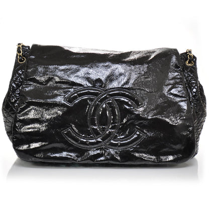 Chanel Vinyl XL Rock and Chain Flap Black 1 of 11