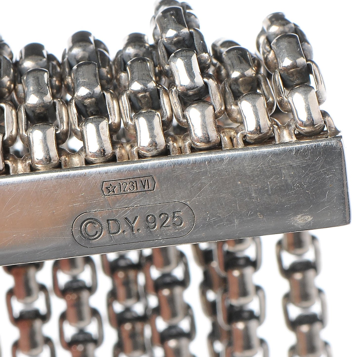 Sterling Silver Eight-Row Box Chain Bracelet