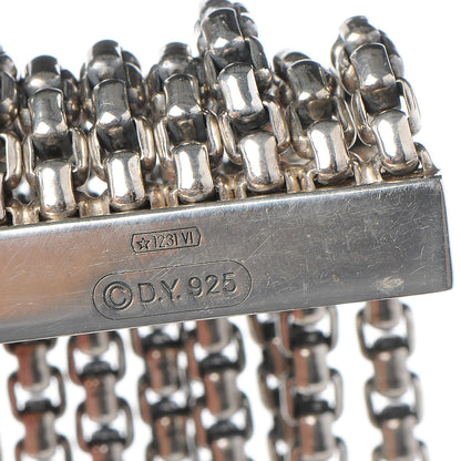 David Yurman Sterling Silver Eight-Row Box Chain Bracelet 5 of 5