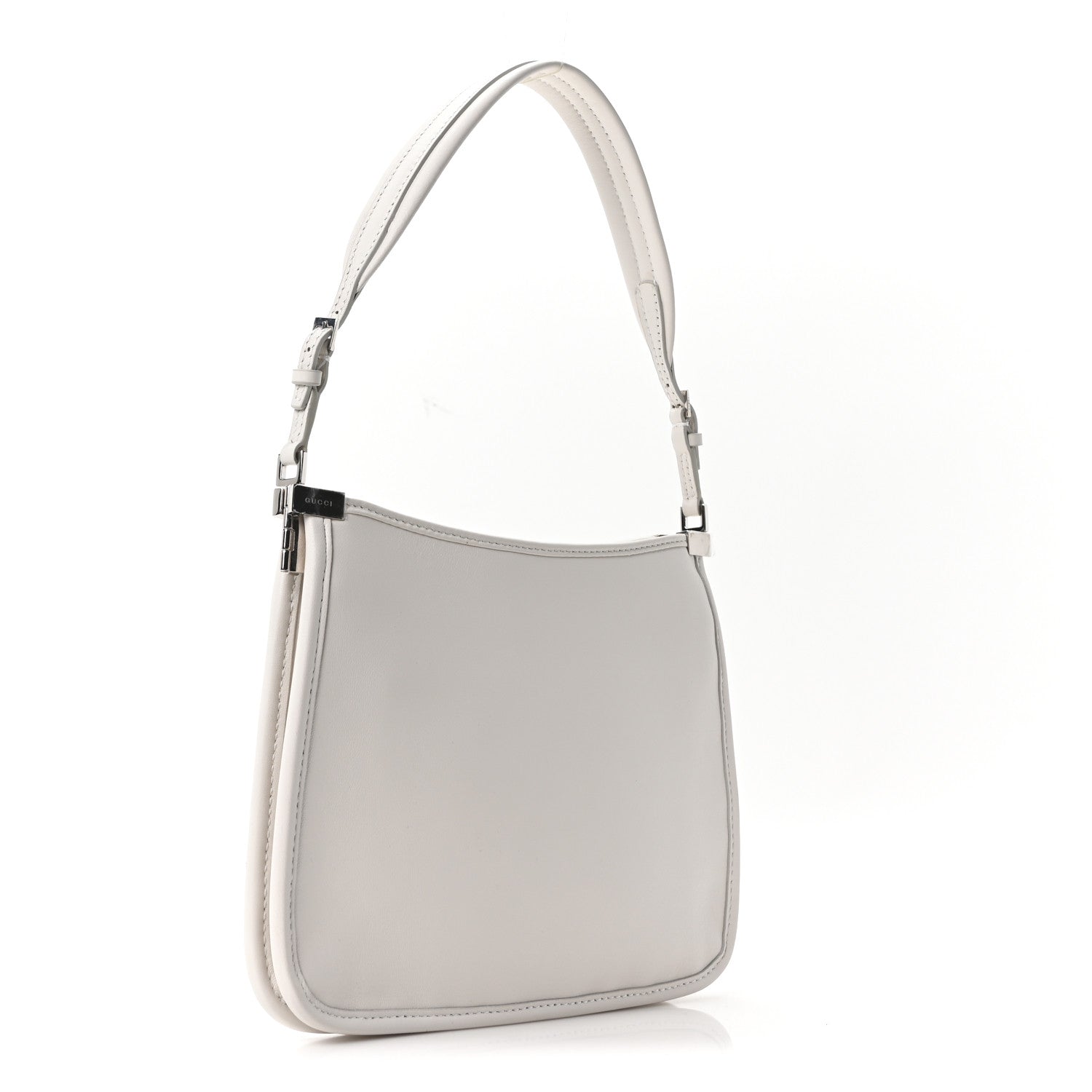 Gucci Calfskin Horsebit Slim Shoulder Bag White 3 of 10