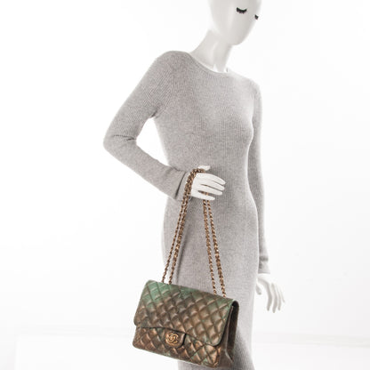 Chanel Metallic Lambskin Quilted Jumbo Single Flap 2 of 8