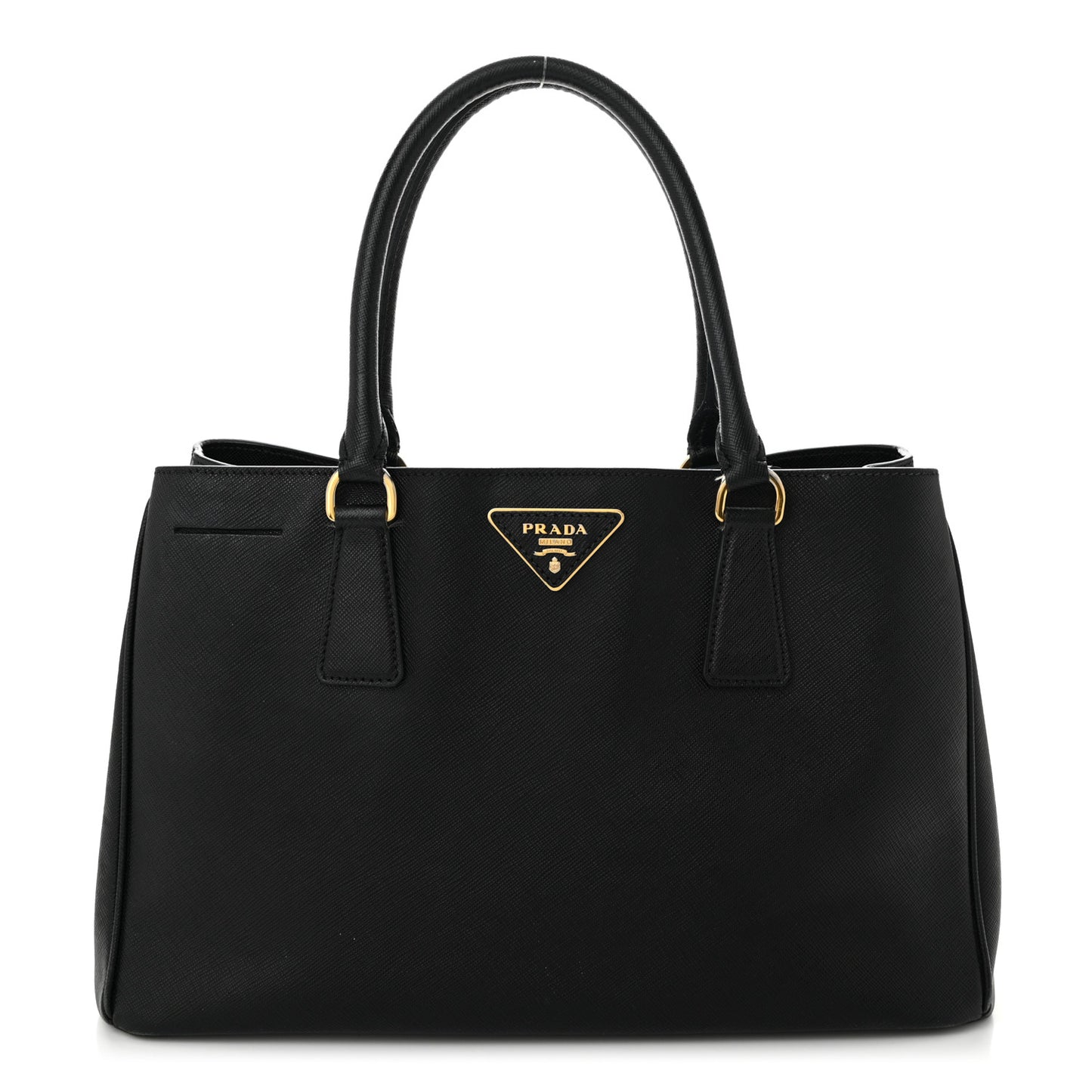 Saffiano Lux Medium Tote Black
