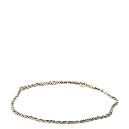 Chanel Lambskin Chain Logo Belt Black Gold 3 of 9