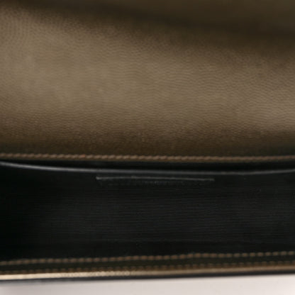 Saint Laurent Grain De Poudre Small Monogram Kate Satchel Gold 5 of 10