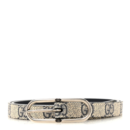 Gucci GG Supreme Monogram Jackie 1961 15mm Belt 70 28 Beige Blue 1 of 5