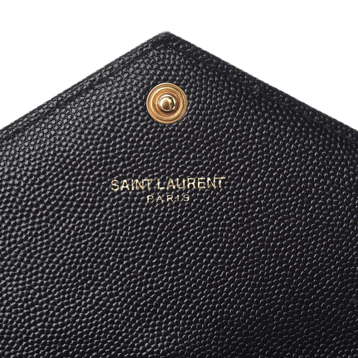 Grain De Poudre Matelasse Chevron Monogram Flap Wallet Black