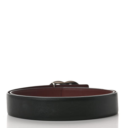 Chanel Calfskin CC Reversible Belt 85 Black Burgundy 2 of 5
